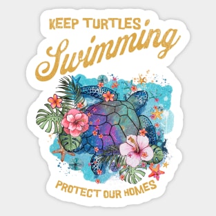 Sea turtles lover, Save Ocean and Sea Turtle Lover Ocean Animal Sticker